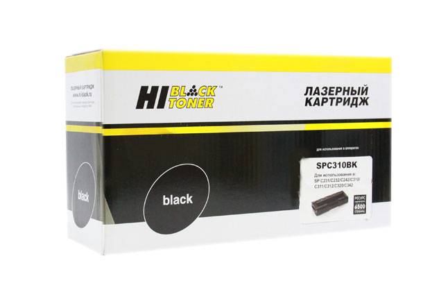 Картридж Hi-Black (HB-SPC310Bk) для Ricoh Aficio SPC231/232/242/310/311/312/320, Bk, 6,5K — для бизнеса и офиса Картридж Hi-Black (HB-SPC310Bk) для Ricoh Aficio SPC231/232/242/310/311/312/320, Bk, 6,5K — для бизнеса и офиса