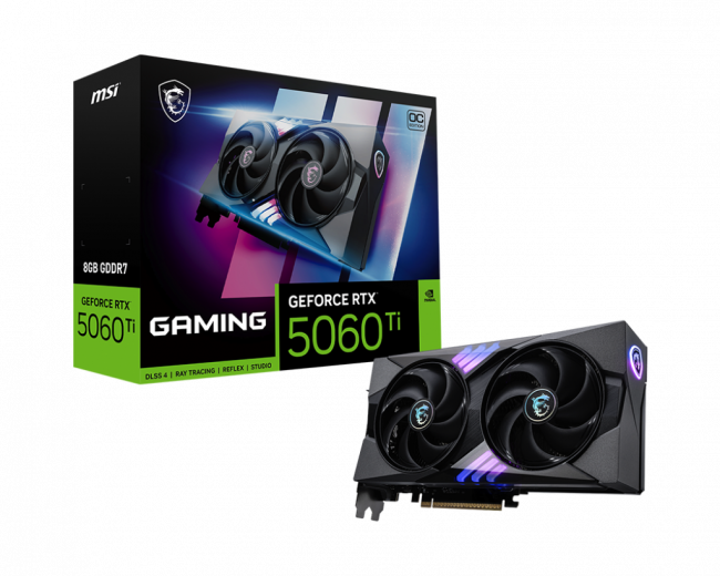 Видеокарта MSI GeForce RTX 5060 Ti 8G GAMING OC — для бизнеса и офиса Видеокарта MSI GeForce RTX 5060 Ti 8G GAMING OC — для бизнеса и офиса