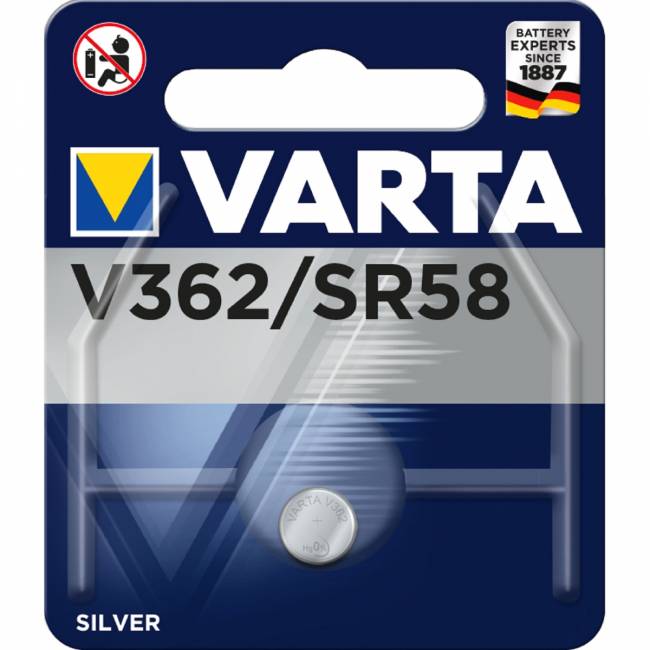 Батарейка Varta 362 (SR721SW) BL1 Silver Oxide 1.55V (1/10/100) (1 шт.) Varta SILVER OXIDE SR721SW (00362101111) — для бизнеса и офиса Батарейка Varta 362 (SR721SW) BL1 Silver Oxide 1.55V (1/10/100) (1 шт.) Varta SILVER OXIDE SR721SW (00362101111) — для бизнеса и офиса