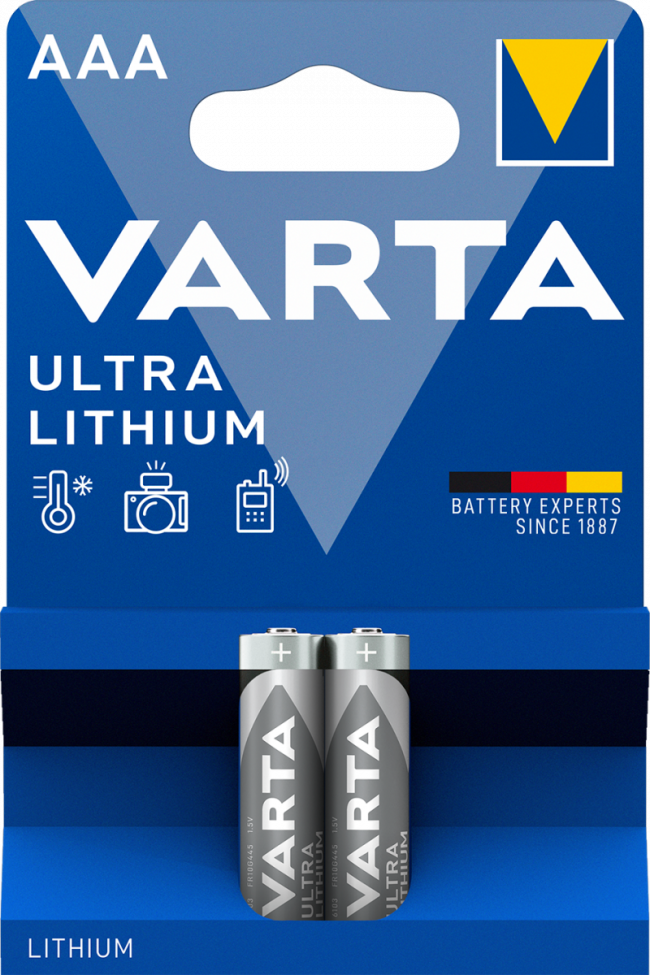 Батарейка Varta ULTRA FR03 AAA BL2 Lithium 1.5V (6103) (2/20/100) (2 шт.) Varta ULTRA FR03 AAA BL2 Lithium 1.5V (6103) (2 / 20 / 100) (2 шт.) — для бизнеса и офиса Батарейка Varta ULTRA FR03 AAA BL2 Lithium 1.5V (6103) (2/20/100) (2 шт.) Varta ULTRA FR03 AAA BL2 Lithium 1.5V (6103) (2 / 20 / 100) (2 шт.) — для бизнеса и офиса