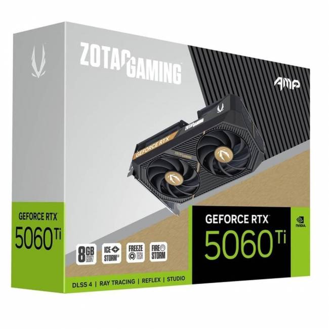 Видеокарта Zotac GAMING GeForce RTX 5060 Ti AMP 8Gb (ZT-B50610F-10M) — для бизнеса и офиса Видеокарта Zotac GAMING GeForce RTX 5060 Ti AMP 8Gb (ZT-B50610F-10M) — для бизнеса и офиса