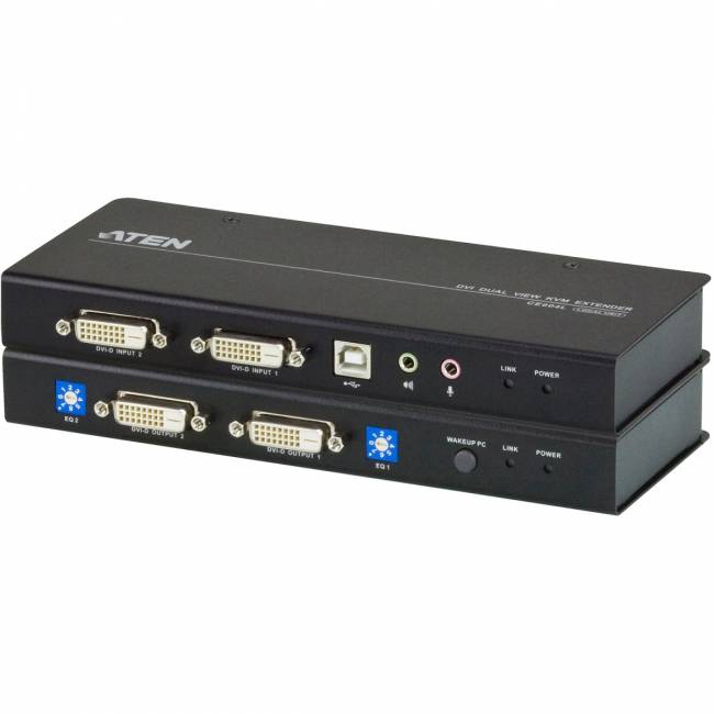 Удлинитель консоли (клав./мышь USB+DVI+аудио+RS232) на 60м ATEN CE604 — для бизнеса и офиса Удлинитель консоли (клав./мышь USB+DVI+аудио+RS232) на 60м ATEN CE604 — для бизнеса и офиса