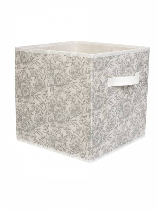 Короб для хранения Короб для хранения Grey Flower 30х30х30 — для бизнеса и офиса Короб для хранения Короб для хранения Grey Flower 30х30х30 — для бизнеса и офиса