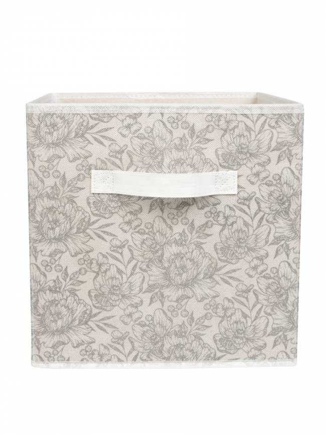 Короб для хранения Короб для хранения Grey Flower 30х30х30 — для бизнеса и офиса Короб для хранения Короб для хранения Grey Flower 30х30х30 — для бизнеса и офиса