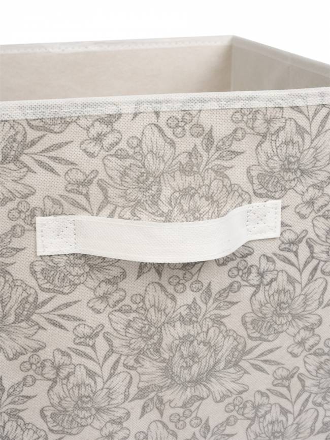 Короб для хранения Короб для хранения Grey Flower 30х30х30 — для бизнеса и офиса Короб для хранения Короб для хранения Grey Flower 30х30х30 — для бизнеса и офиса