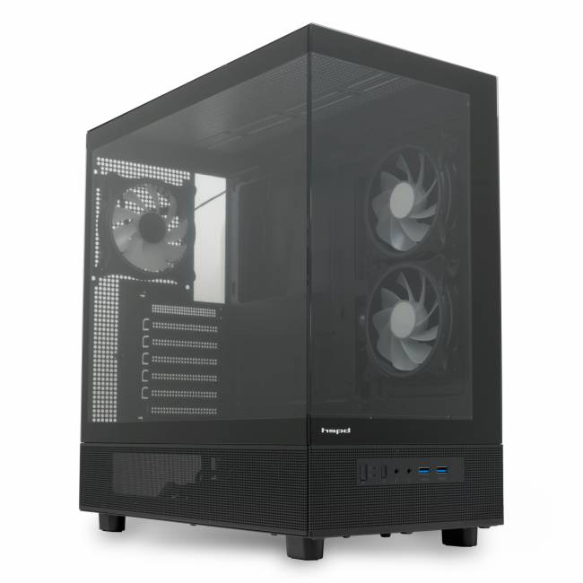 Корпус без блока питания HSPD F710-TGBK-ARGB — для бизнеса и офиса Корпус без блока питания HSPD F710-TGBK-ARGB — для бизнеса и офиса