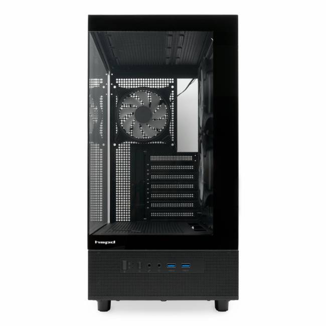 Корпус без блока питания HSPD F710-TGBK-ARGB — для бизнеса и офиса Корпус без блока питания HSPD F710-TGBK-ARGB — для бизнеса и офиса