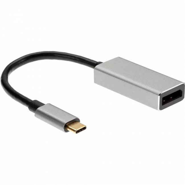 Aдаптер USB 3.1 Type-Cm --> DP(f) 4K@60Hz, Alum Shell, iOpen (Aopen/Qust) <ACU422MB> Адаптер-переходник AOpen/Qust USB 3.1 Type C M/DisplayPort F (ACU422MB) — для бизнеса и офиса