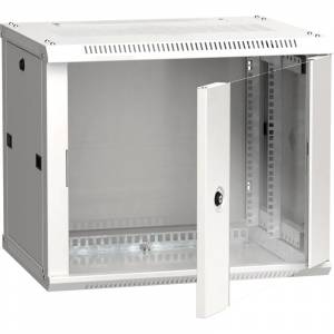19" настенный шкаф  6U 600x450, стекл. передняя дверь, серый (плоск. упак) ITK LWR3-06U64-GF, 19" 6U