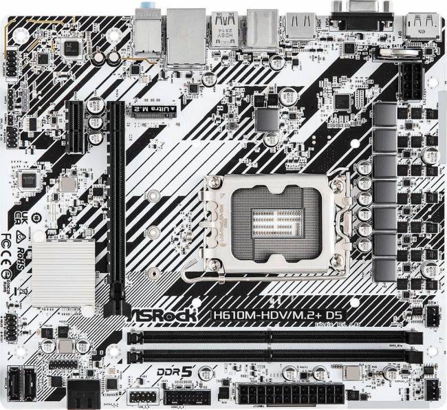 Материнская плата ASRock H610M-HDV/M.2+ D5 — для бизнеса и офиса