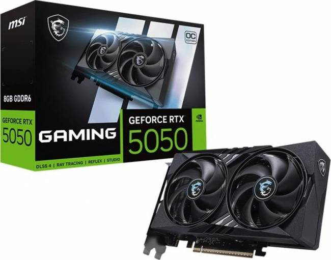 Видеокарта MSI RTX 5050 8G GAMING OC — для бизнеса и офиса Видеокарта MSI RTX 5050 8G GAMING OC — для бизнеса и офиса