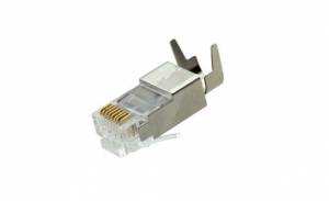 Разъемы RJ-45 для экранированной витой пары CAT6, калибр проводника 23 и 24AWG, диаметр изоляции жил до 1,5 мм Kramer CON-RJ45-2