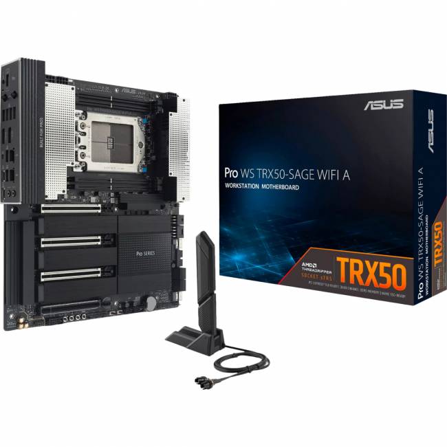 Материнская плата ASUS PRO WS TRX50-SAGE WIFI A (90MB1LE0-M0EAY0) — для бизнеса и офиса Материнская плата ASUS PRO WS TRX50-SAGE WIFI A (90MB1LE0-M0EAY0) — для бизнеса и офиса