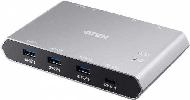 2-портовый коммутатор для совместного использования устройств с портом USB-C Gen 2 и функцией сквозной передачи питания ATEN US3342 — для бизнеса и офиса 2-портовый коммутатор для совместного использования устройств с портом USB-C Gen 2 и функцией сквозной передачи питания ATEN US3342 — для бизнеса и офиса