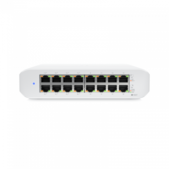 Коммутатор Ubiquiti USW-Lite-16-PoE — для бизнеса и офиса