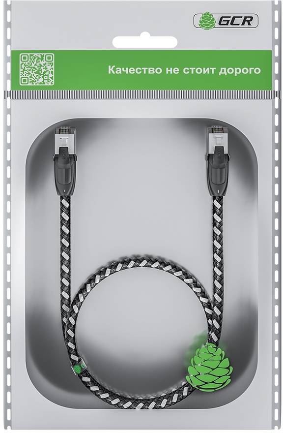 GCR Патч-корд PROF прямой 0.5m, UTP медь кат.6, STRONG черно-белый нейлон, ethernet high speed 10 Гбит/с, T568B, GCR-52775 Greenconnect RJ45(m) - RJ45(m) Cat. 6 0.5м черно-белый — для бизнеса и офиса GCR Патч-корд PROF прямой 0.5m, UTP медь кат.6, STRONG черно-белый нейлон, ethernet high speed 10 Гбит/с, T568B, GCR-52775 Greenconnect RJ45(m) - RJ45(m) Cat. 6 0.5м черно-белый — для бизнеса и офиса