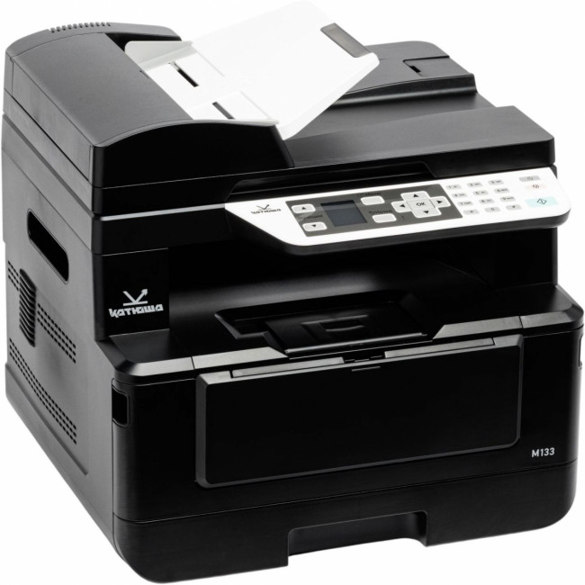 МФУ Катюша М133 (А4, МФУ лазерный C/P/S(цв), Ч/Б, 33 стр/мин А4, макс. разрешение печати 1200х1200 dpi; процессор 1000 МГц, оперативная память 512МБ RAM, двусторонняя печать 8 стр/мин А4., лоток подачи 250 листов (60-120 г/м2 ), обходной лоток 10 листов ( — для бизнеса и офиса МФУ Катюша М133 (А4, МФУ лазерный C/P/S(цв), Ч/Б, 33 стр/мин А4, макс. разрешение печати 1200х1200 dpi; процессор 1000 МГц, оперативная память 512МБ RAM, двусторонняя печать 8 стр/мин А4., лоток подачи 250 листов (60-120 г/м2 ), обходной лоток 10 листов ( — для бизнеса и офиса