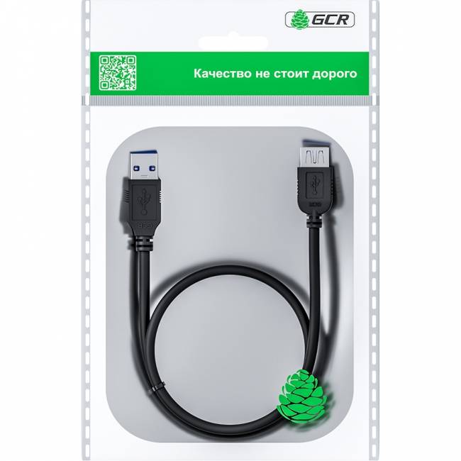 GCR Удлинитель 1.8m USB 3.0, AM/AF, черный Удлинитель Greenconnect 1.8 м (GCR-52601) — для бизнеса и офиса GCR Удлинитель 1.8m USB 3.0, AM/AF, черный Удлинитель Greenconnect 1.8 м (GCR-52601) — для бизнеса и офиса