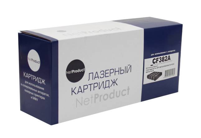 Картридж NetProduct (N-CF382A) для HP CLJ Pro MFP M476dn/dw/nw, №312A, Y, 2,7K — для бизнеса и офиса Картридж NetProduct (N-CF382A) для HP CLJ Pro MFP M476dn/dw/nw, №312A, Y, 2,7K — для бизнеса и офиса