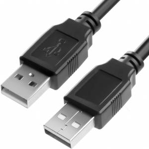 Greenconnect Кабель PROF 1.8m USB 2.0, AM/AM, черный, 28/24 AWG, экран, армированный, морозостойкий, GCR-UM2M-BD2S-1.8m Greenconnect  USB 2.0 Type-AM - USB 2.0 Type-AM 1.8м