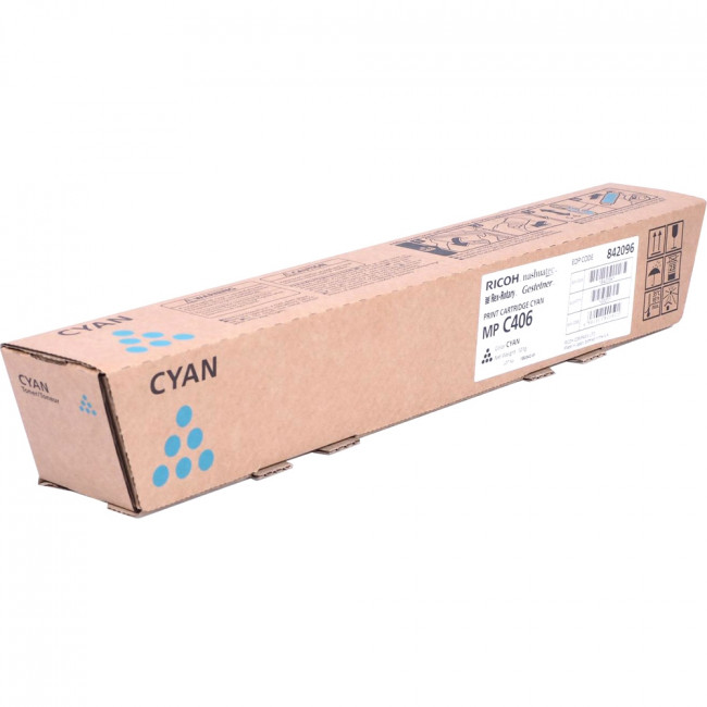 Тонер-картридж тип MP C406 голубой Ricoh MP C406 (842096) — для бизнеса и офиса Тонер-картридж тип MP C406 голубой Ricoh MP C406 (842096) — для бизнеса и офиса