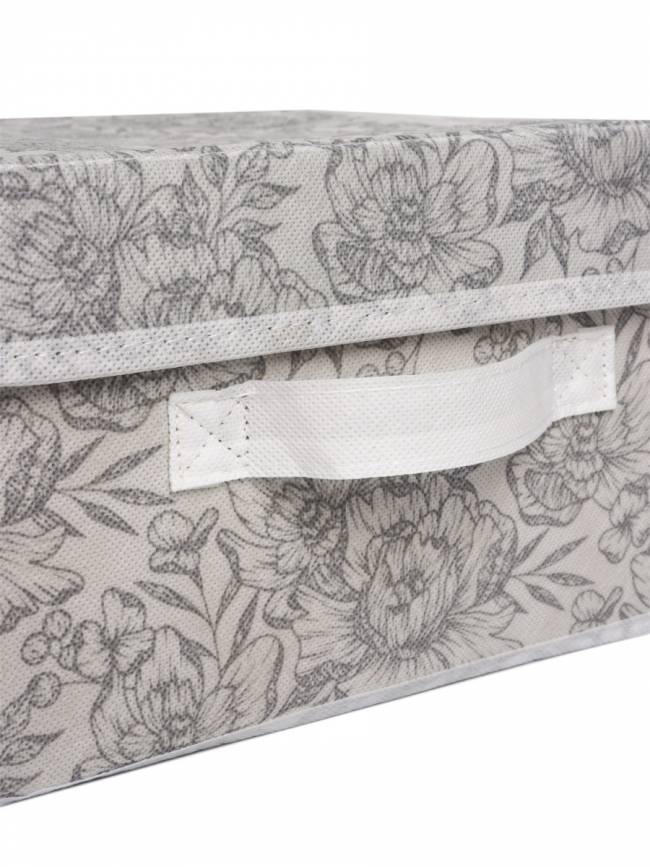 Короб для хранения Короб для хранения Grey Flower 28x30x16 — для бизнеса и офиса Короб для хранения Короб для хранения Grey Flower 28x30x16 — для бизнеса и офиса
