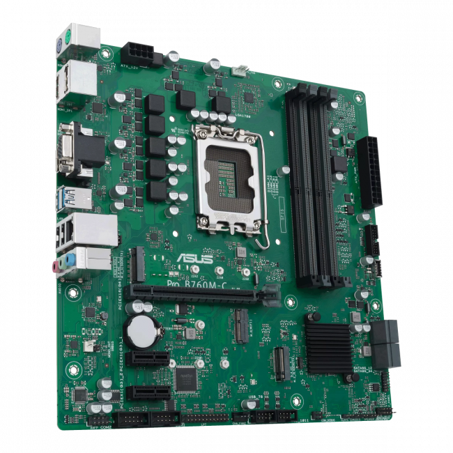 Материнская плата Asus PRO B760M-C-CSM (90MB1DX0-M1EAYC) — для бизнеса и офиса Материнская плата Asus PRO B760M-C-CSM (90MB1DX0-M1EAYC) — для бизнеса и офиса