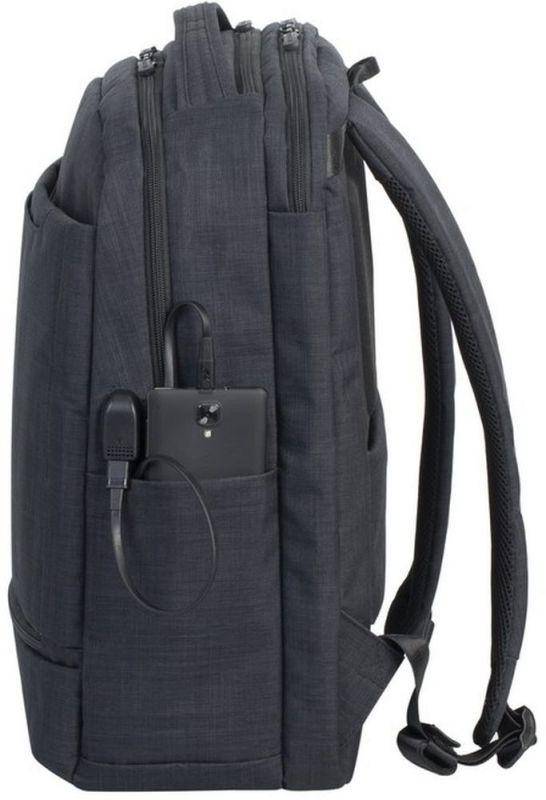 Рюкзак для ноутбука 17.3" Riva 8365 BLACK — для бизнеса и офиса Рюкзак для ноутбука 17.3" Riva 8365 BLACK — для бизнеса и офиса