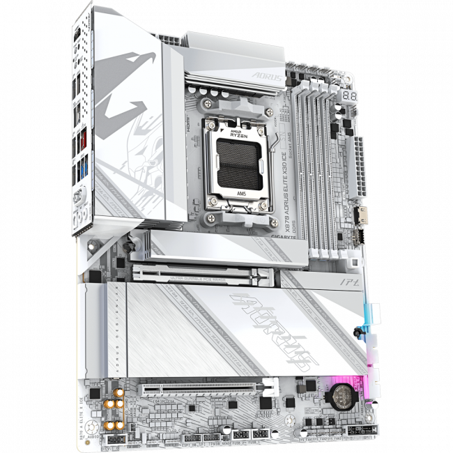 Материнская плата Gigabyte X870 AORUS ELITE X3D ICE — для бизнеса и офиса Материнская плата Gigabyte X870 AORUS ELITE X3D ICE — для бизнеса и офиса