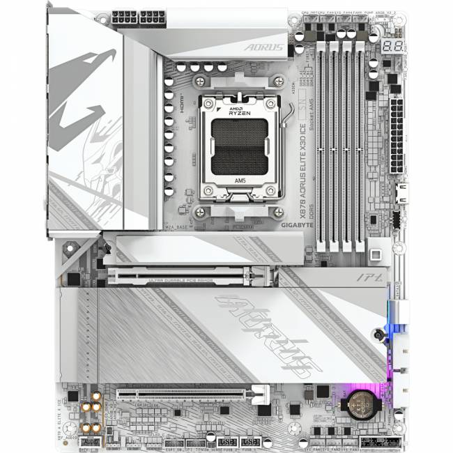 Материнская плата Gigabyte X870 AORUS ELITE X3D ICE — для бизнеса и офиса Материнская плата Gigabyte X870 AORUS ELITE X3D ICE — для бизнеса и офиса