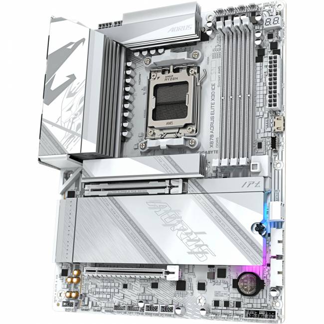 Материнская плата Gigabyte X870 AORUS ELITE X3D ICE — для бизнеса и офиса Материнская плата Gigabyte X870 AORUS ELITE X3D ICE — для бизнеса и офиса