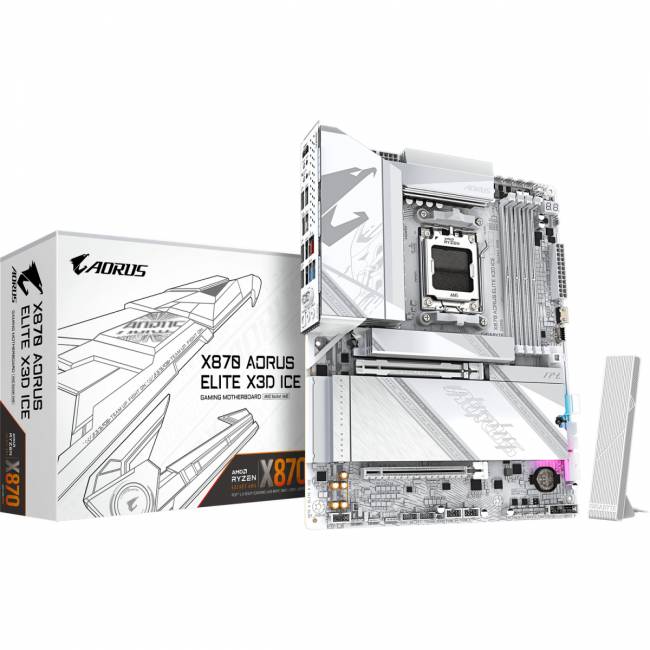 Материнская плата Gigabyte X870 AORUS ELITE X3D ICE — для бизнеса и офиса Материнская плата Gigabyte X870 AORUS ELITE X3D ICE — для бизнеса и офиса