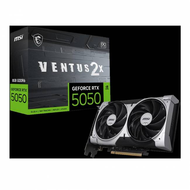 Видеокарта MSI RTX 5050 8G VENTUS 2X OC — для бизнеса и офиса Видеокарта MSI RTX 5050 8G VENTUS 2X OC — для бизнеса и офиса
