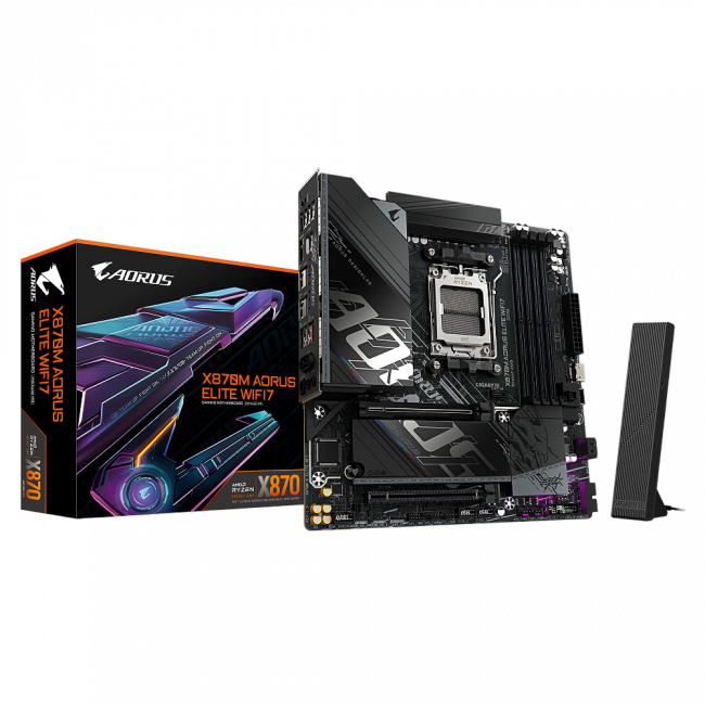 Материнская плата GIGABYTE X870M A ELITE WF7 — для бизнеса и офиса
