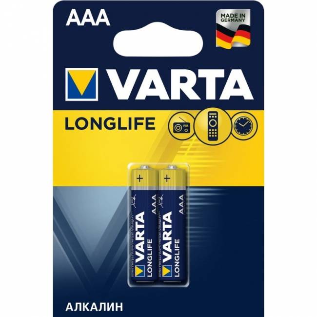 Э\п Varta Longlife AAA LR03 BL2 — для бизнеса и офиса Э\п Varta Longlife AAA LR03 BL2 — для бизнеса и офиса