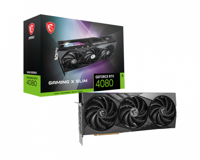 Видеокарта MSI GeForce RTX 4080 16GB GAMING X SLIM — для бизнеса и офиса Видеокарта MSI GeForce RTX 4080 16GB GAMING X SLIM — для бизнеса и офиса