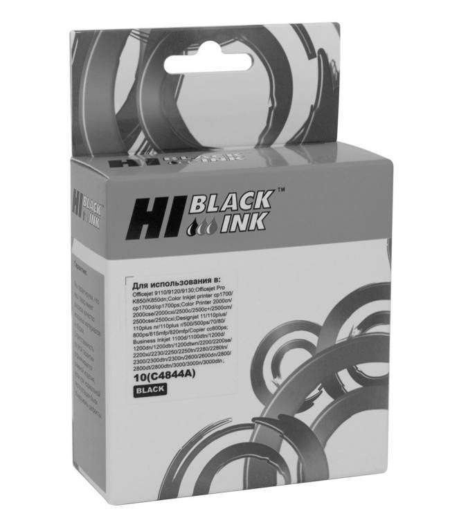 Картридж Hi-Black (HB-C4844A) для HP Business Inkjet 2200/2250, №10, Bk П/У — для бизнеса и офиса