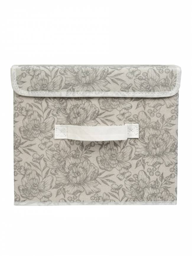 Короб для хранения Короб для хранения Grey Flower 30х40x25 — для бизнеса и офиса Короб для хранения Короб для хранения Grey Flower 30х40x25 — для бизнеса и офиса