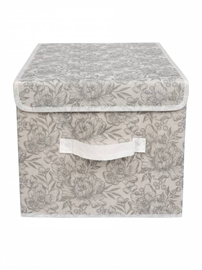 Короб для хранения Короб для хранения Grey Flower 30х40x25 — для бизнеса и офиса Короб для хранения Короб для хранения Grey Flower 30х40x25 — для бизнеса и офиса