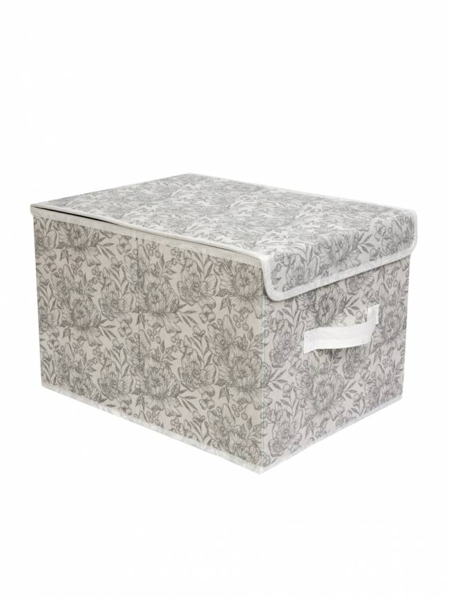 Короб для хранения Короб для хранения Grey Flower 30х40x25 — для бизнеса и офиса Короб для хранения Короб для хранения Grey Flower 30х40x25 — для бизнеса и офиса