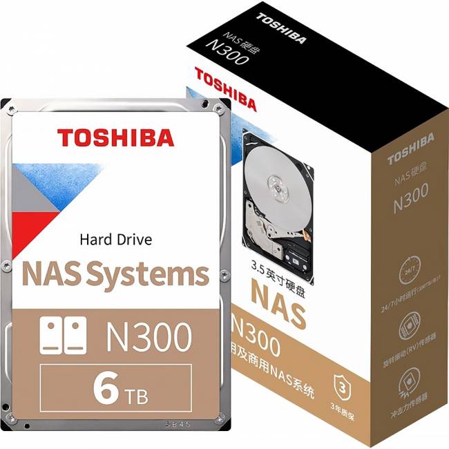 Жесткий диск Toshiba N300 NAS 6TB (HDWG460UZSVA) — для бизнеса и офиса Жесткий диск Toshiba N300 NAS 6TB (HDWG460UZSVA) — для бизнеса и офиса