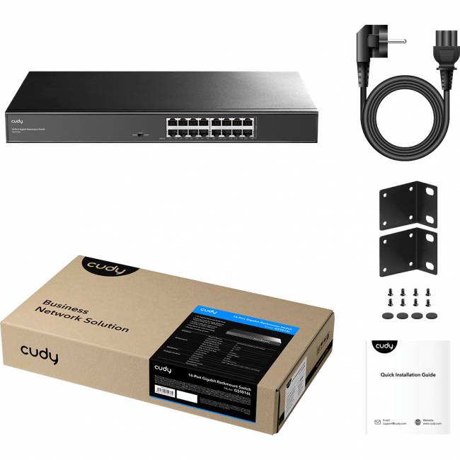 Коммутатор Cudy GS1016L — для бизнеса и офиса Коммутатор Cudy GS1016L — для бизнеса и офиса
