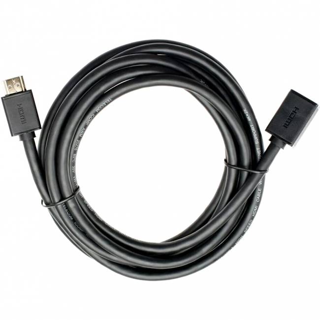 Кабель удлинительный  HDMI-19M---HDMI-19F ver 2.0, 3m, Telecom <TCG-235MF-3M> Telecom TCG235MF-3M — для бизнеса и офиса