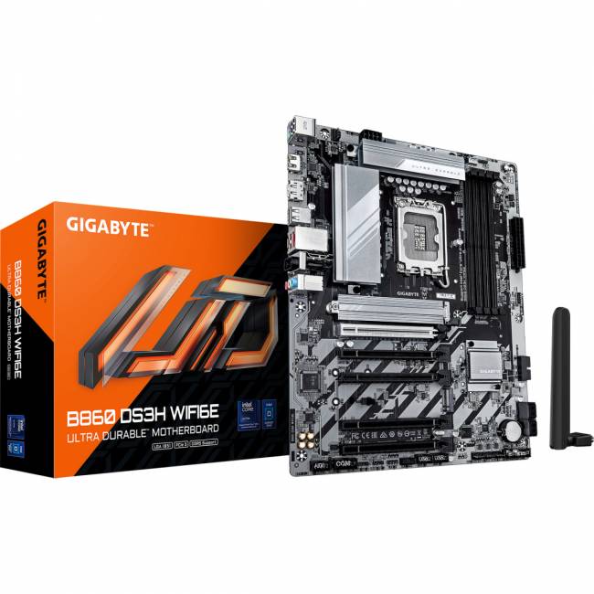 Материнская плата Gigabyte B860 DS3H WIFI6E — для бизнеса и офиса Материнская плата Gigabyte B860 DS3H WIFI6E — для бизнеса и офиса