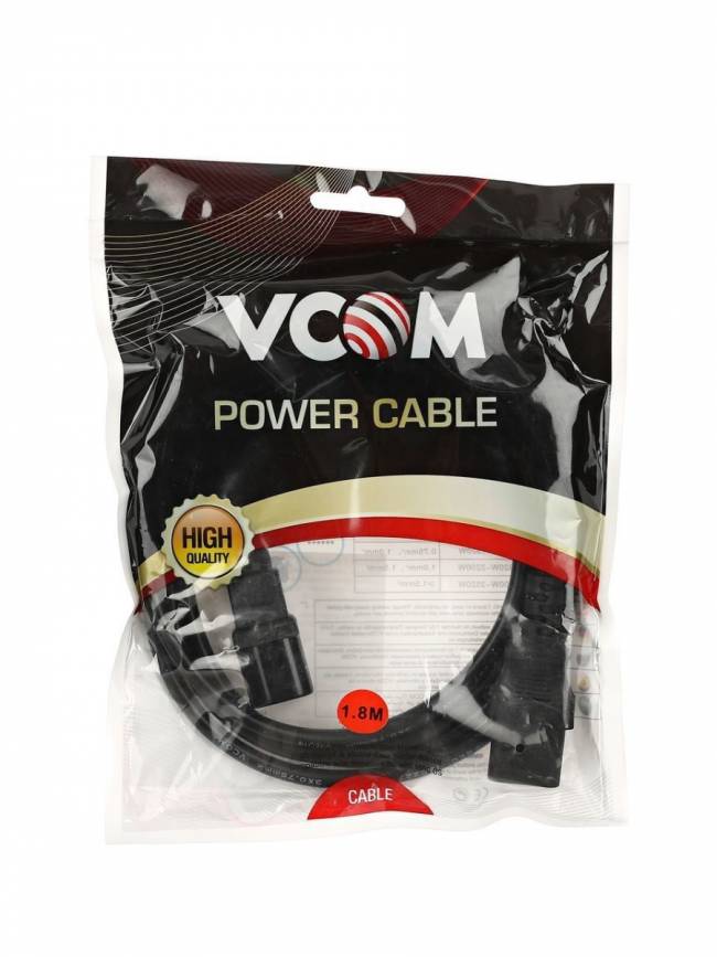 Кабель монитор - компьютер 220V (UPS -> устройство) <VDE> 3G*0.75mm2 VCOM <CE001-CU0.75-1.8>, 1.8м VCOM CE001-CU0.75-1.8M — для бизнеса и офиса Кабель монитор - компьютер 220V (UPS -> устройство) <VDE> 3G*0.75mm2 VCOM <CE001-CU0.75-1.8>, 1.8м VCOM CE001-CU0.75-1.8M — для бизнеса и офиса