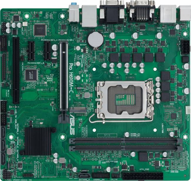 Материнская плата ASUS PRO H610M-C-CSM — для бизнеса и офиса Материнская плата ASUS PRO H610M-C-CSM — для бизнеса и офиса