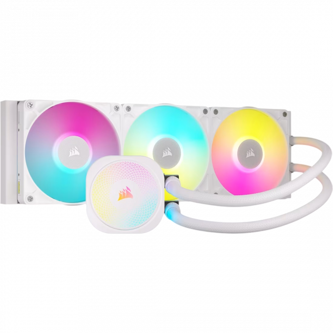 Система жидкостного охлаждения Corsair iCUE LINK TITAN 360 RX RGB White — для бизнеса и офиса Система жидкостного охлаждения Corsair iCUE LINK TITAN 360 RX RGB White — для бизнеса и офиса