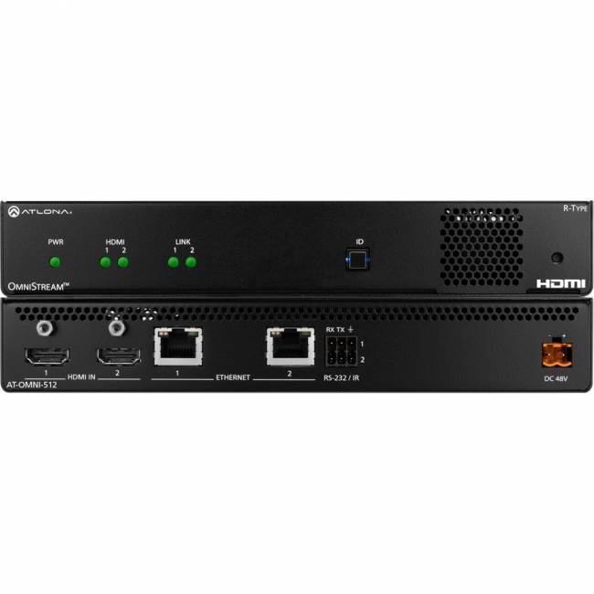 Двухканальный OmniStream R-Type AV по IP Кодер Atlona AT-OMNI-512 — для бизнеса и офиса Двухканальный OmniStream R-Type AV по IP Кодер Atlona AT-OMNI-512 — для бизнеса и офиса
