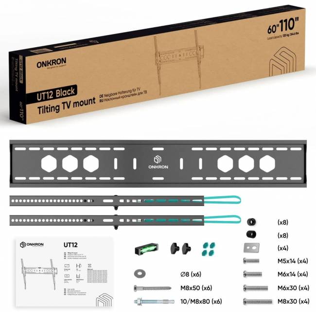 Кронштейн ONKRON ONKRON ONKRON UT12 BLACK — для бизнеса и офиса Кронштейн ONKRON ONKRON ONKRON UT12 BLACK — для бизнеса и офиса
