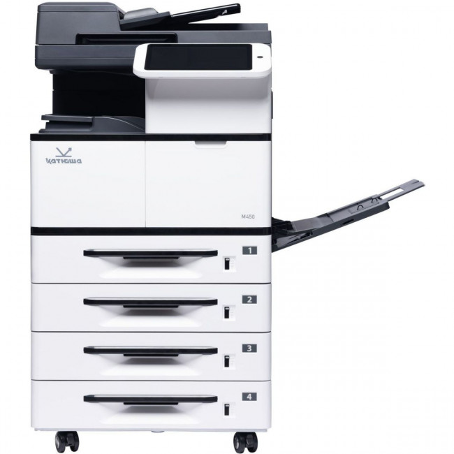 МФУ Катюша M450p принтер/копир/сканер, А3 формат, монохромный, 50 А4/мин, Сканер цвет/чб. CPU 1200 МГц, 4 ГБ RAM, Ethernet, USB, USB-host,. 10" панель. Тонер в комплекте 10 000 отп. Российское производство, Российская мат.плата; РЕЕСТР МПТ Katusha IT M450 — для бизнеса и офиса
